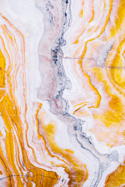 Orange Geode - Flowers In Print - Fine Art Wall Print